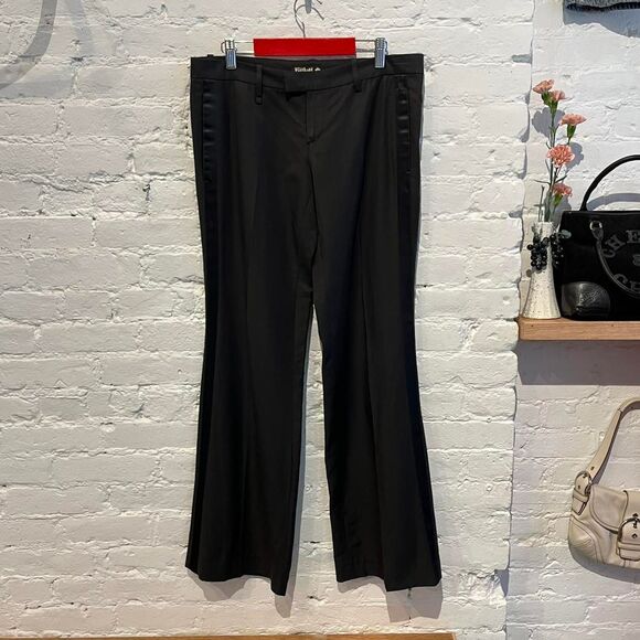 Miss Sixty Killah Y2K Black Tuxedo Stripe Pants Low Rise Made In Italy Size 28 - Picture 1 of 8